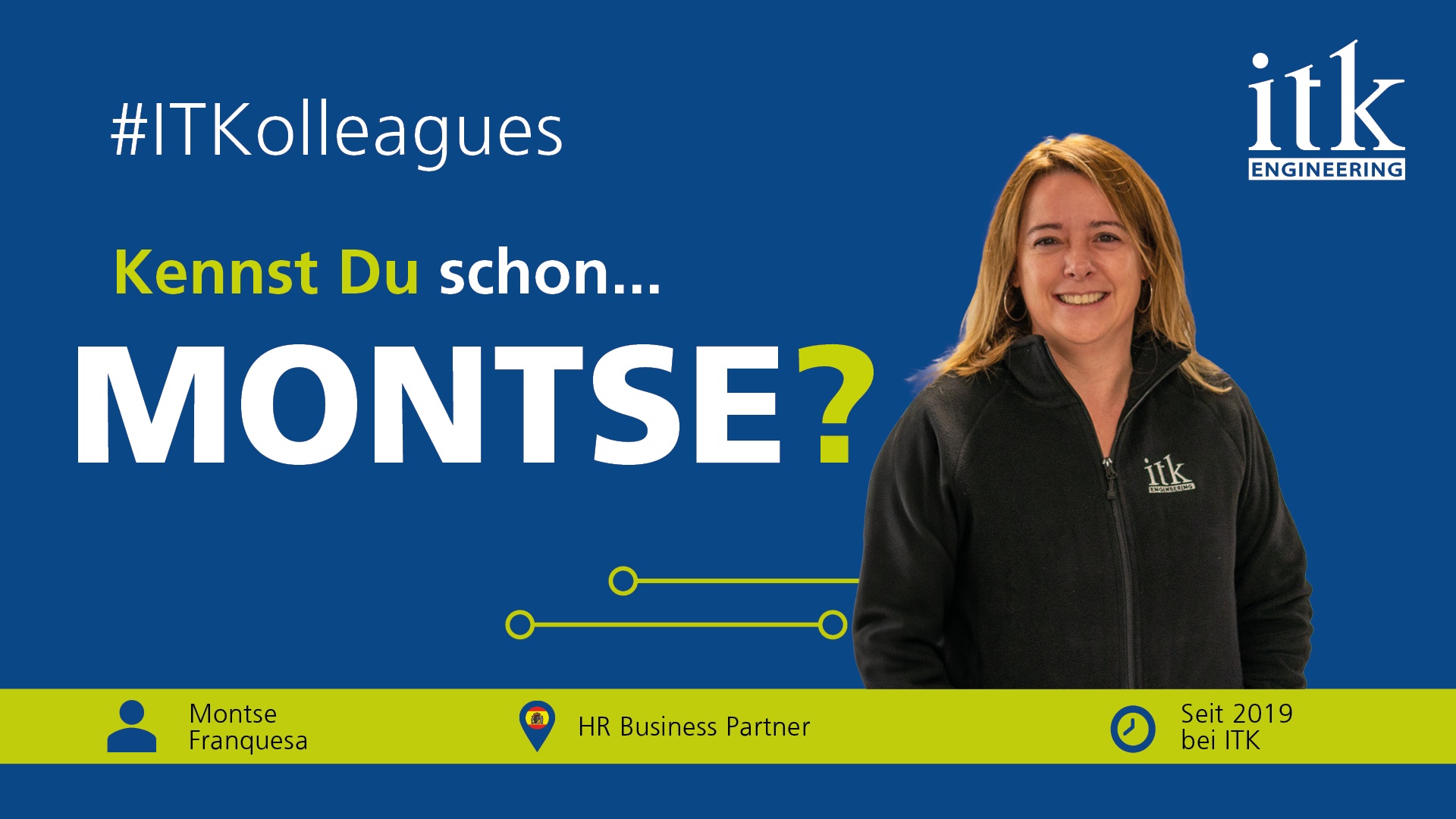 #ITKolleagues Titelbild: Montse Franquesa, HR Business Partner