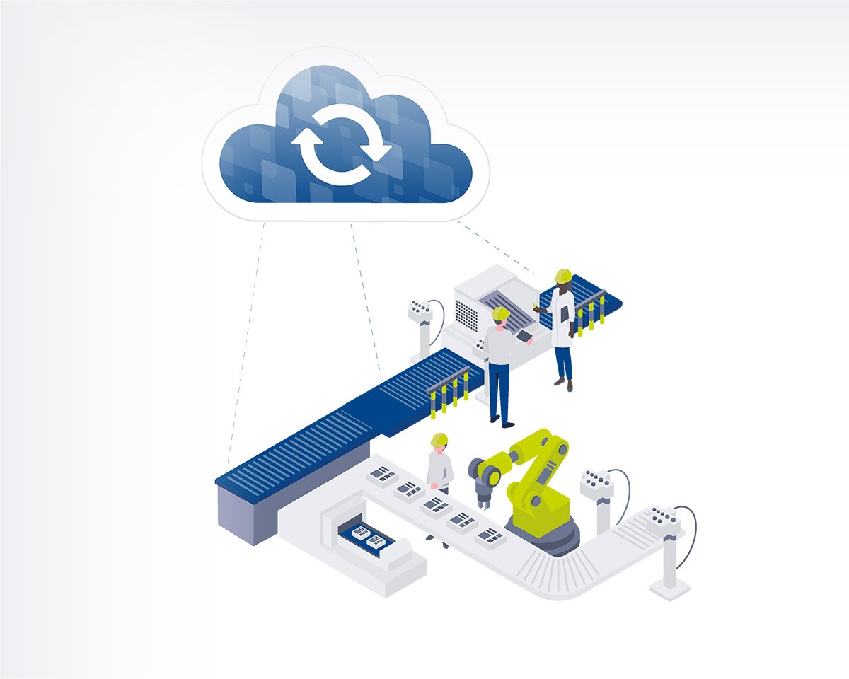 Illustration: Vernetzte und digitalisierte Produktion