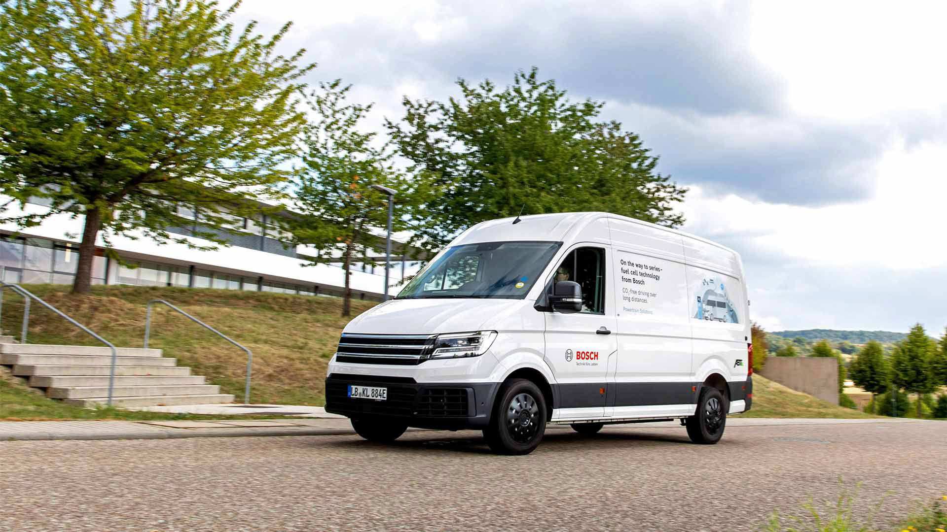 Bosch-Transporter mit Wasserstoff-Brennstoffzellenantrieb