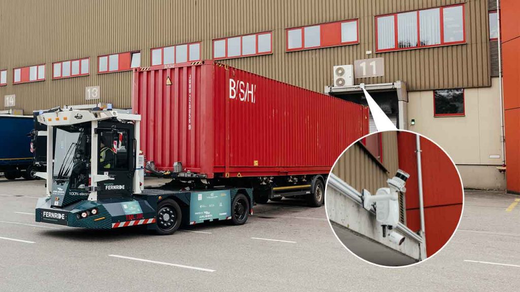Increased safety when reversing through camera or lidar sensors, across all vehicles, at the loading gate.