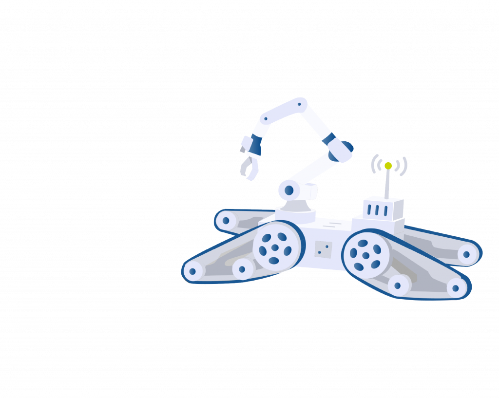 Illustration eines Minenroboters