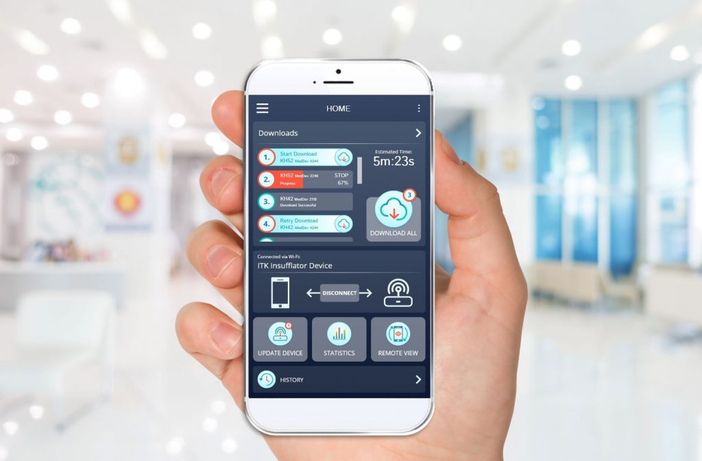 User Interface Smartphone Gesundheitsapp